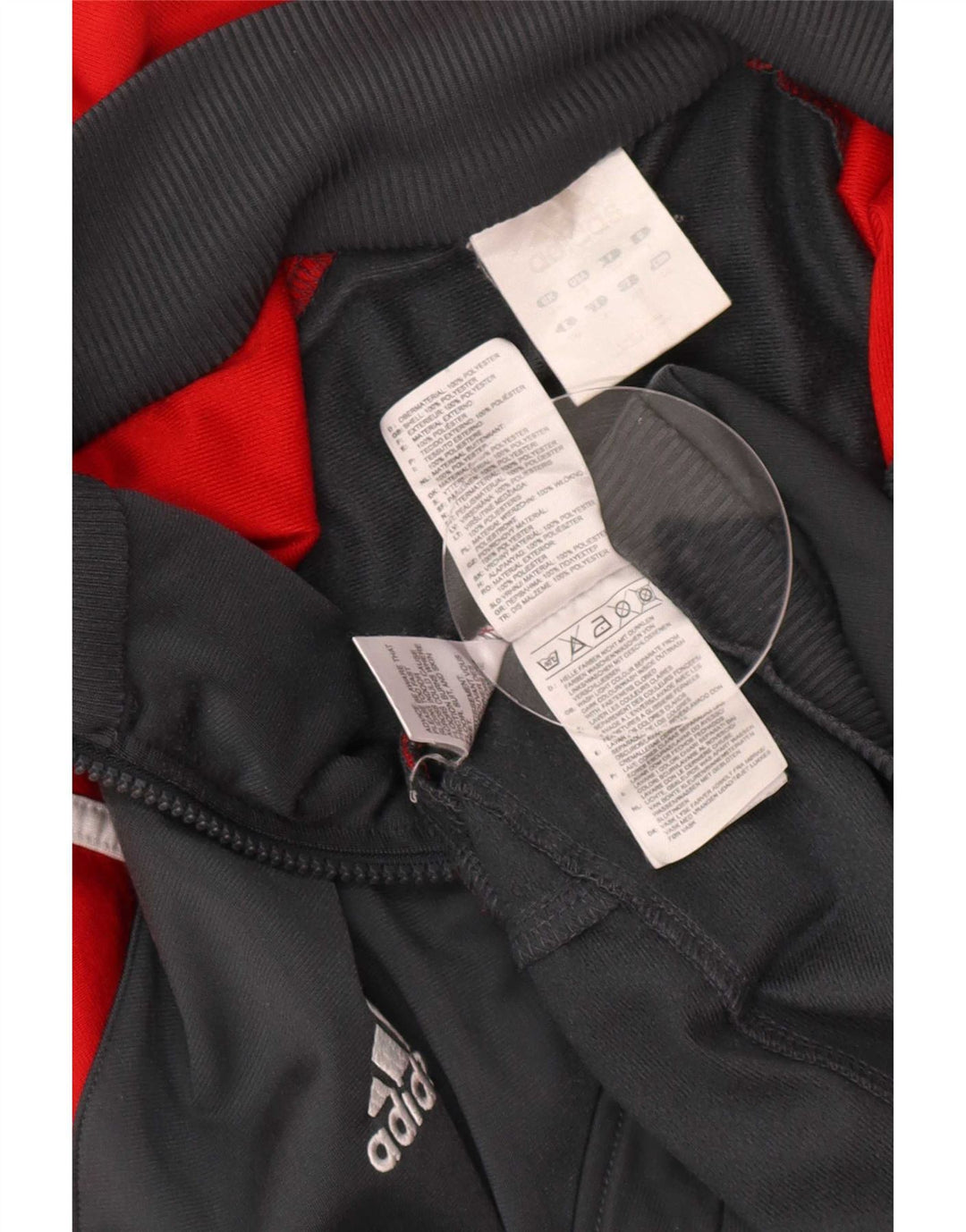 Мужская спортивная куртка Adidas XL, серый полиэстер с цветными блоками