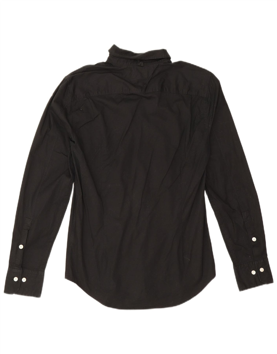 Мужская рубашка Tommy Hilfiger из хлопка среднего размера, черная