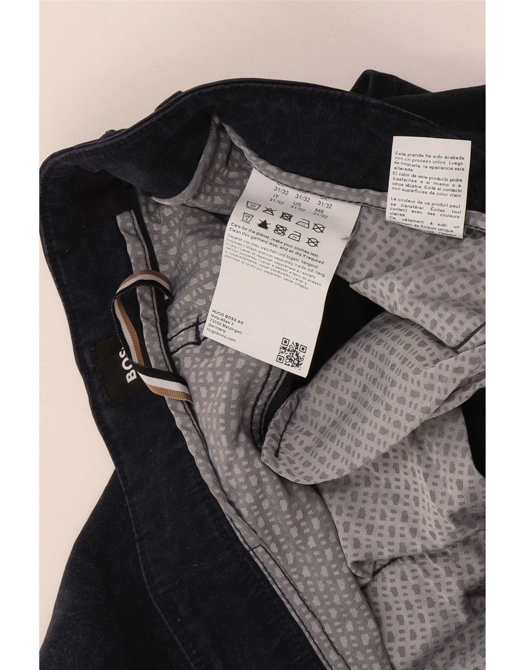 Мужские узкие джинсы Hugo Boss W31 L32 Темно-синие из лиоцелла