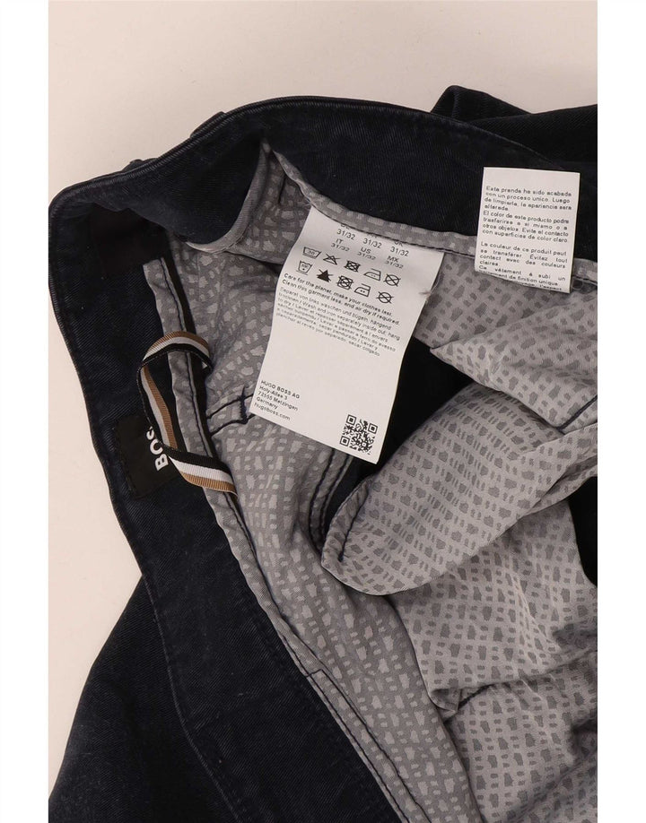 Мужские узкие джинсы Hugo Boss W31 L32 Темно-синие из лиоцелла