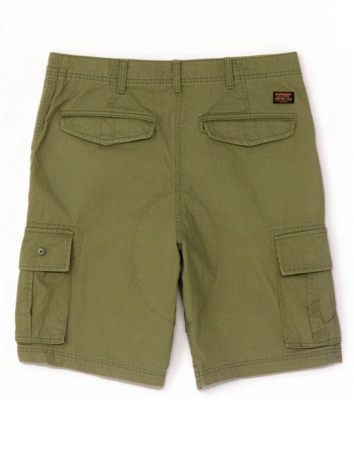 Мужские шорты-карго Superdry W32, хлопковые, среднего зеленого цвета