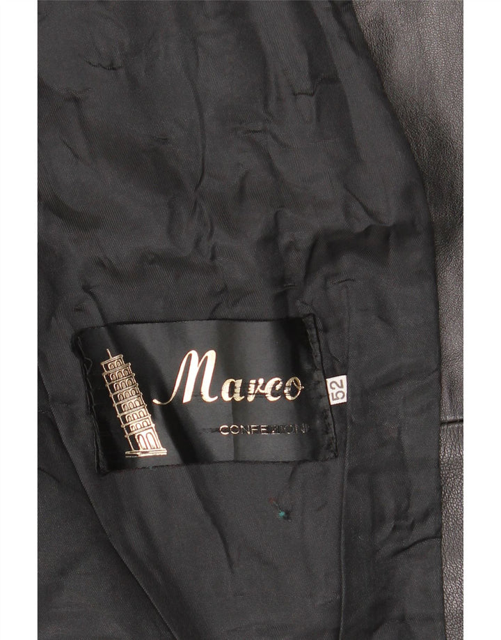 Винтажный женский пиджак на трех пуговицах IT 52 2XL, черный