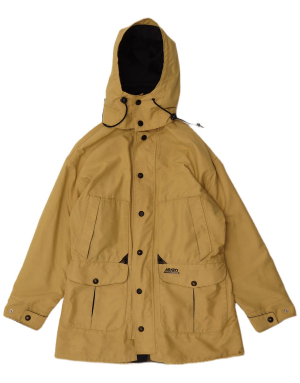 Мужская парка Musto с капюшоном UK 40, большой желтый полиэстер