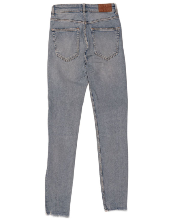 Женские потертые джинсы скинни ZARA EU 36 XS W26 L26 Синие
