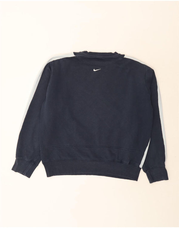 Мужской джемпер с рисунком Nike UK 42/44, большой темно-синий с цветными блоками