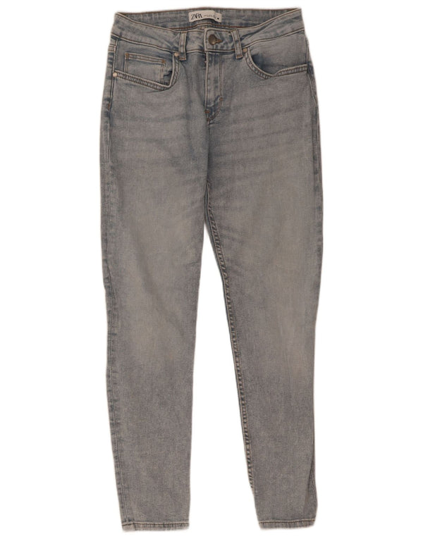 Женские джинсы скинни Zara EU 38, маленькие W28 L28, синие, хлопок