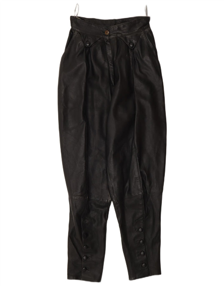 Винтажные женские брюки с высокой талией EU 36, маленькие W26 L30, черные