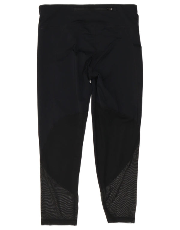 Женские леггинсы Nike Dri Fit UK 8, маленькие черные полиэстер с геометрическим рисунком
