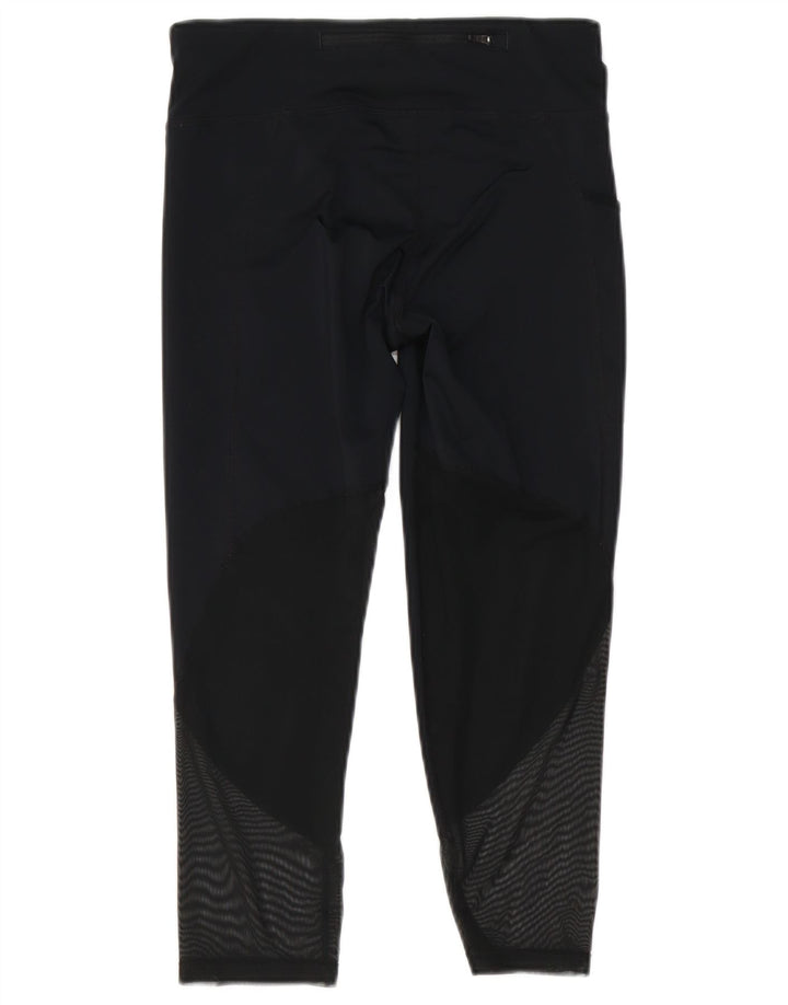 Женские леггинсы Nike Dri Fit UK 8, маленькие черные полиэстер с геометрическим рисунком