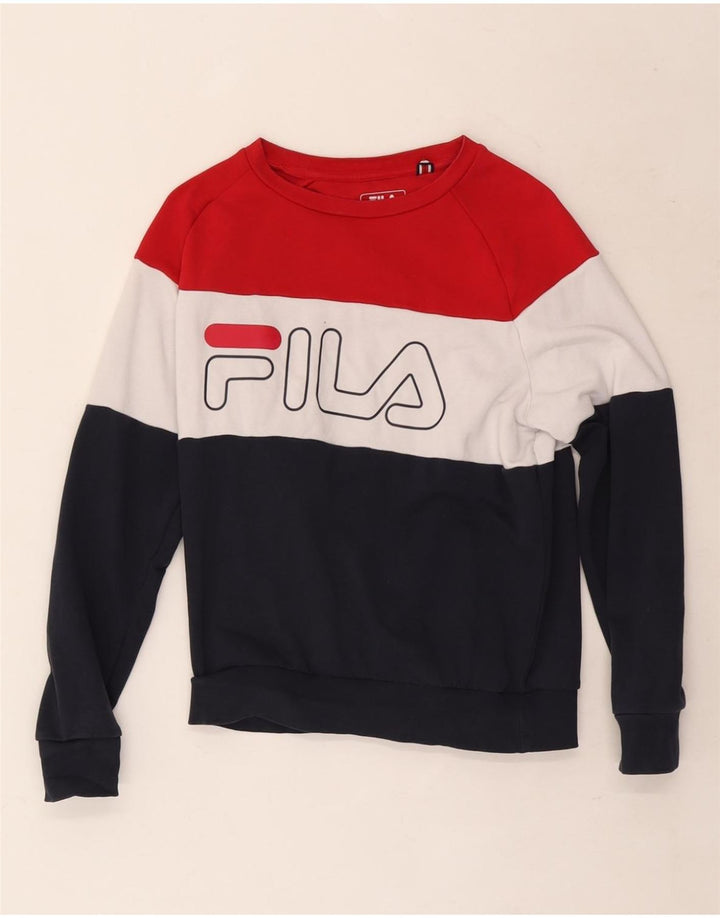Женский джемпер оверсайз Fila UK 6 XS Разноцветный с цветными блоками