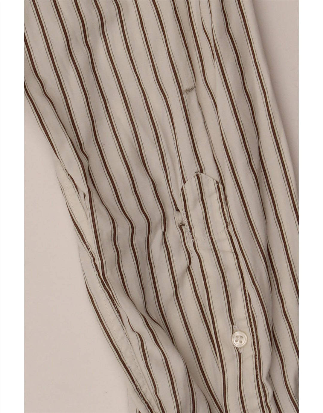 ROSSO MALASPINO Мужская рубашка размер 43 17, большая хлопковая белая полоска