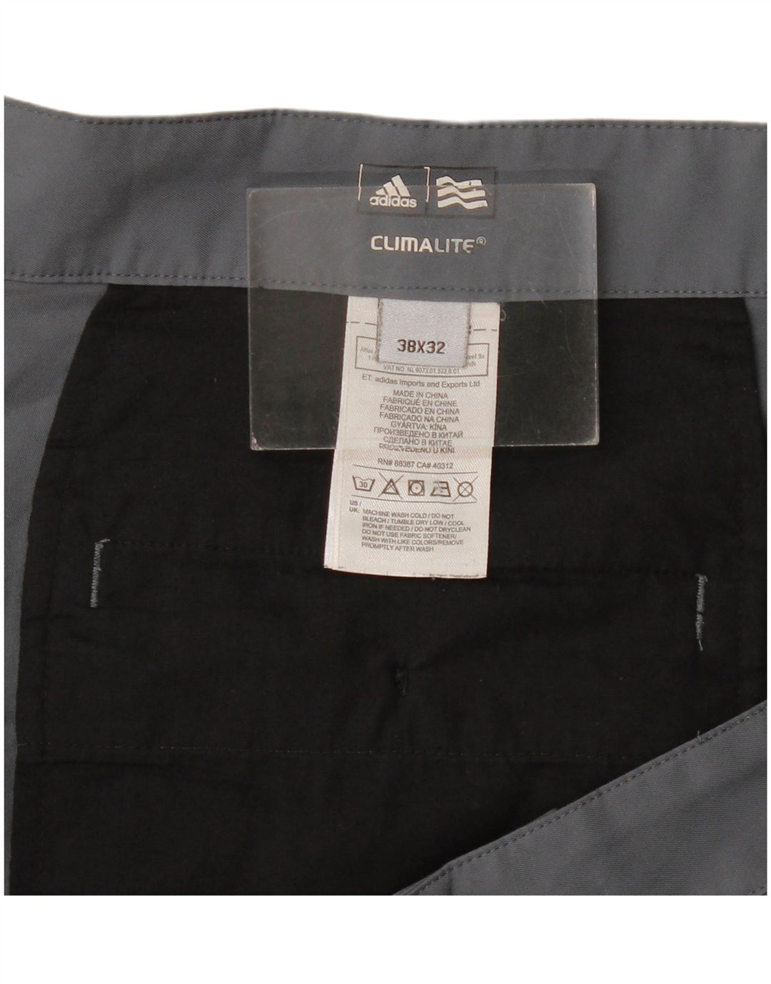Мужские прямые брюки чинос Adidas Climalite W38 L32, серый полиэстер
