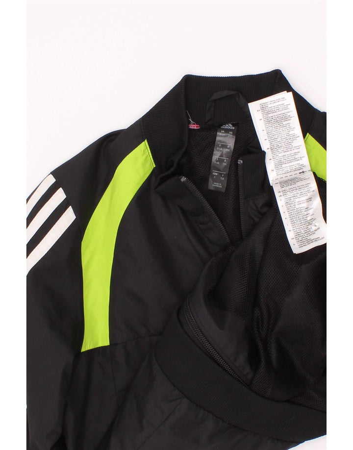 Спортивный костюм Adidas для мальчиков, верхняя куртка 5-6 лет, черный полиэстер с цветными блоками