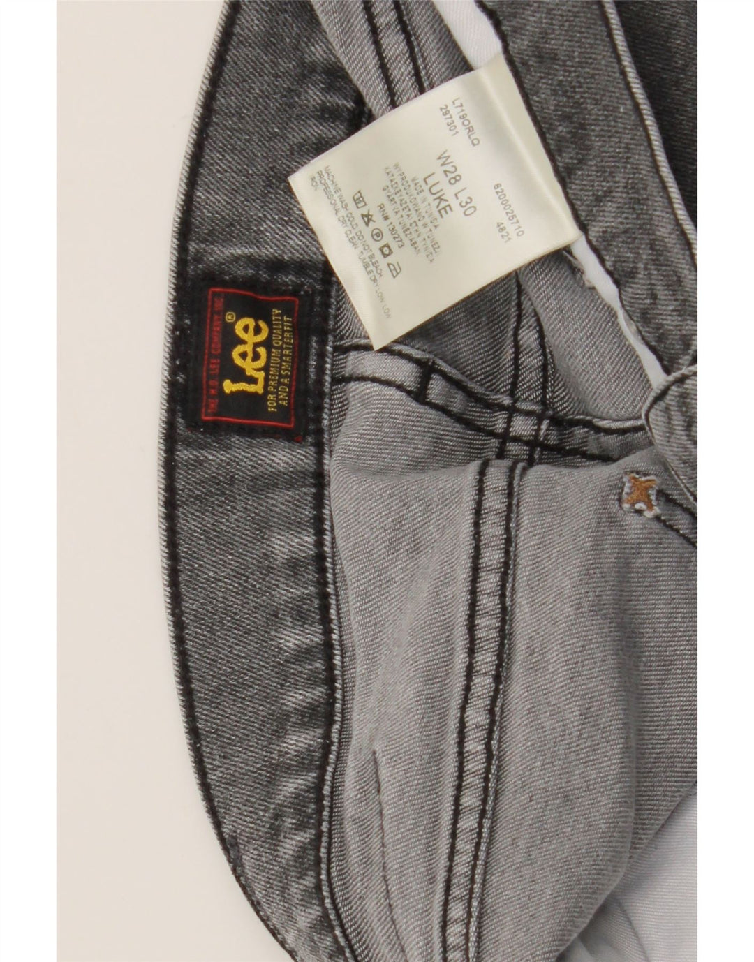 Мужские джинсы Lee Luke Slim W28 L30, серый хлопок