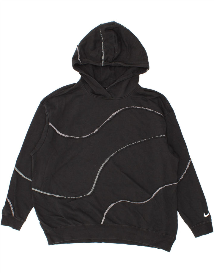 NIKE Mens Hoodie Jumper Medium Black Cotton Vintage Nike and Second-Hand Nike from Messina Hembry 