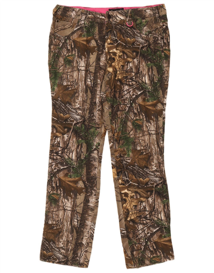 Женские походные брюки Realtree США 14 XL W38 L33 Коричневые камуфляжные хлопковые брюки