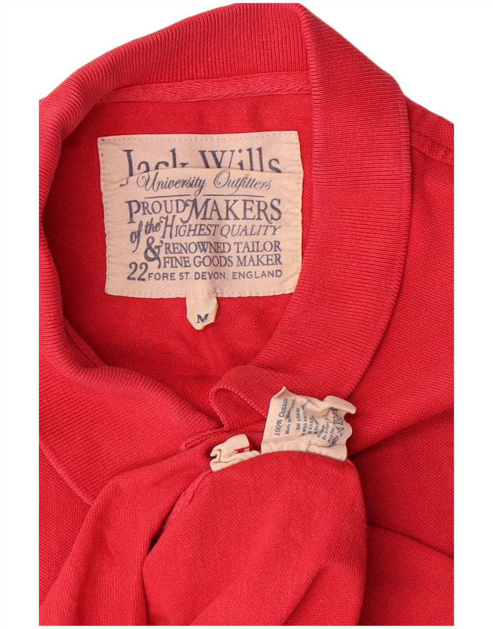 Мужская рубашка-поло Jack Wills среднего красного цвета из хлопка