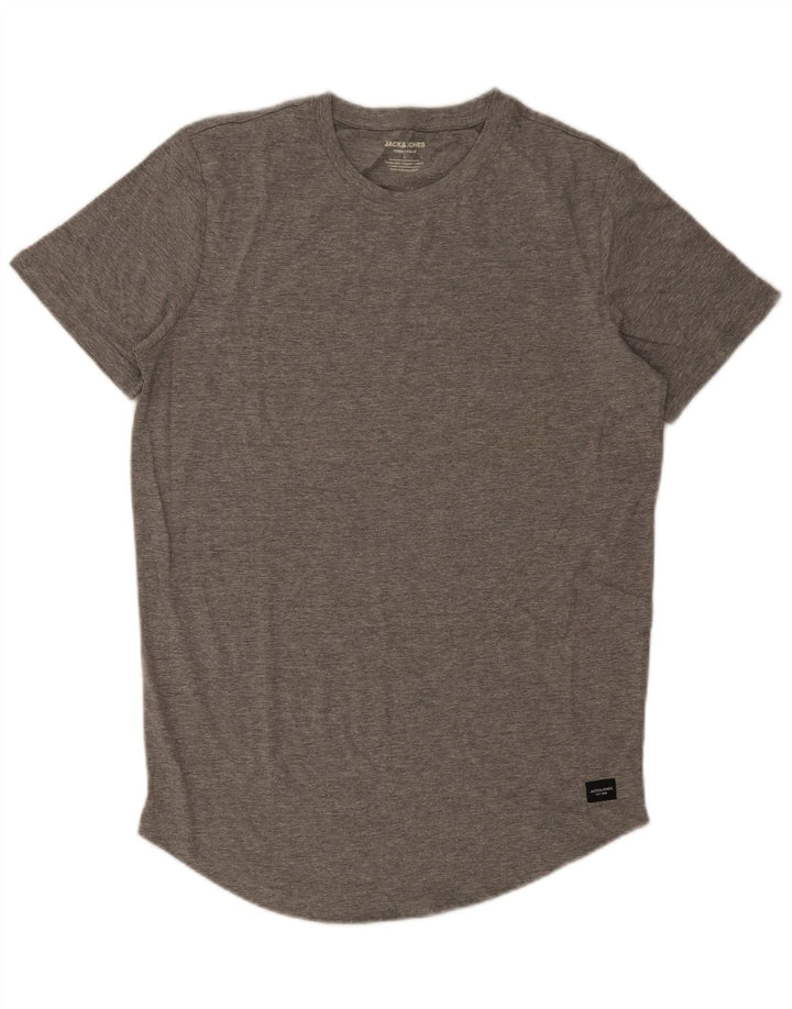 Мужская футболка Jack & Jones, большой серый хлопок