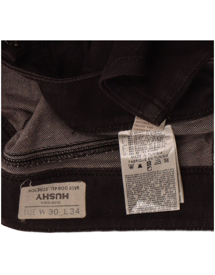 Женские узкие джинсы Diesel Husky W30 L30, черный хлопок