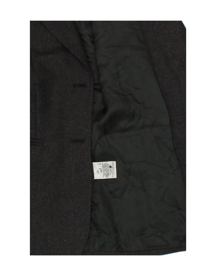 BENETTON Womens 2 Button Blazer Jacket IT 42 Medium Grey New Wool Vintage Benetton and Second-Hand Benetton from Messina Hembry 