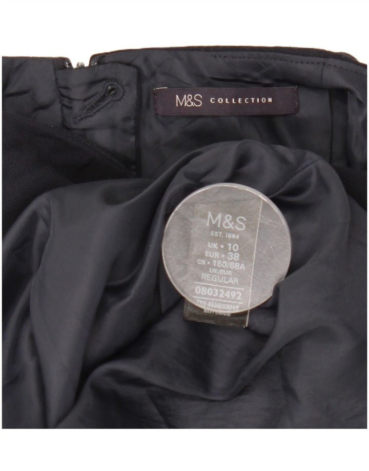 Женская мини-юбка Marks & Spencer UK 10, маленькая W29, темно-синий полиэстер