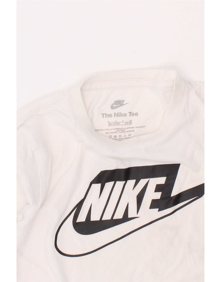 Топ с рисунком Nike для мальчиков с длинными рукавами, 4–5 лет, маленький белый