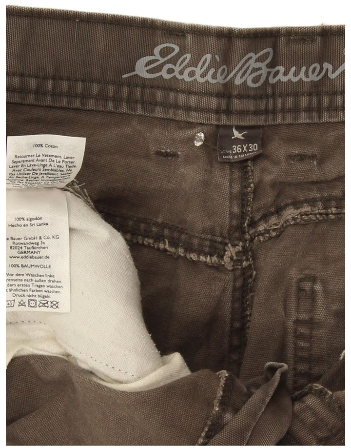 Мужские прямые брюки-карго Eddie Bauer W36 L30, серые, хлопковые