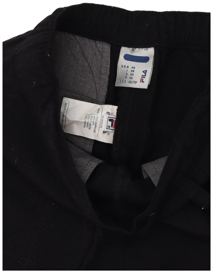 FILA Женские прямые повседневные брюки XS, черные, полиэстер