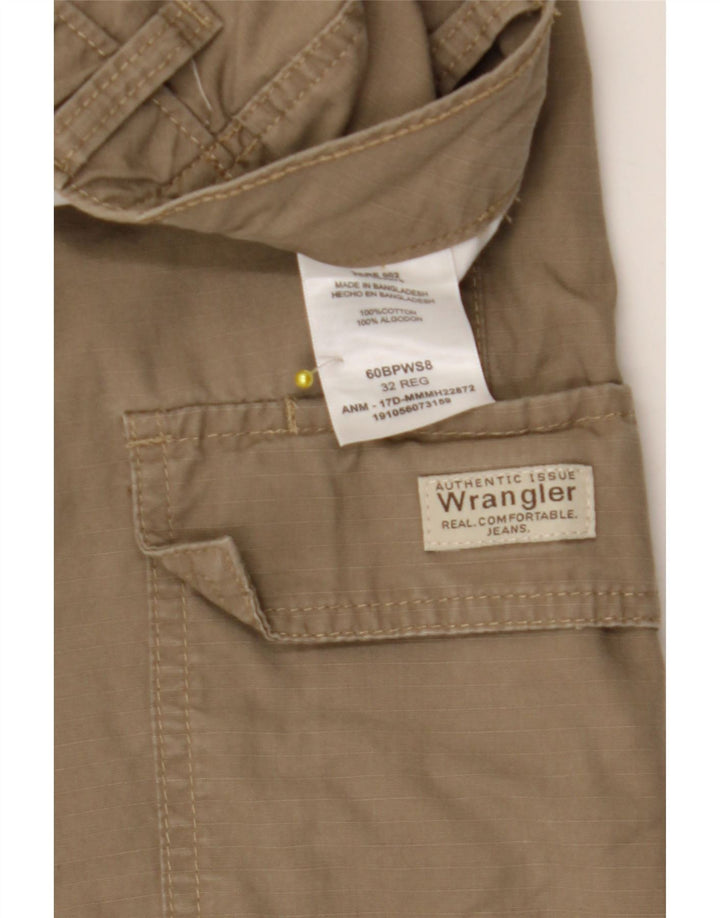 Мужские шорты карго Wrangler W32 среднего коричневого цвета, хлопок