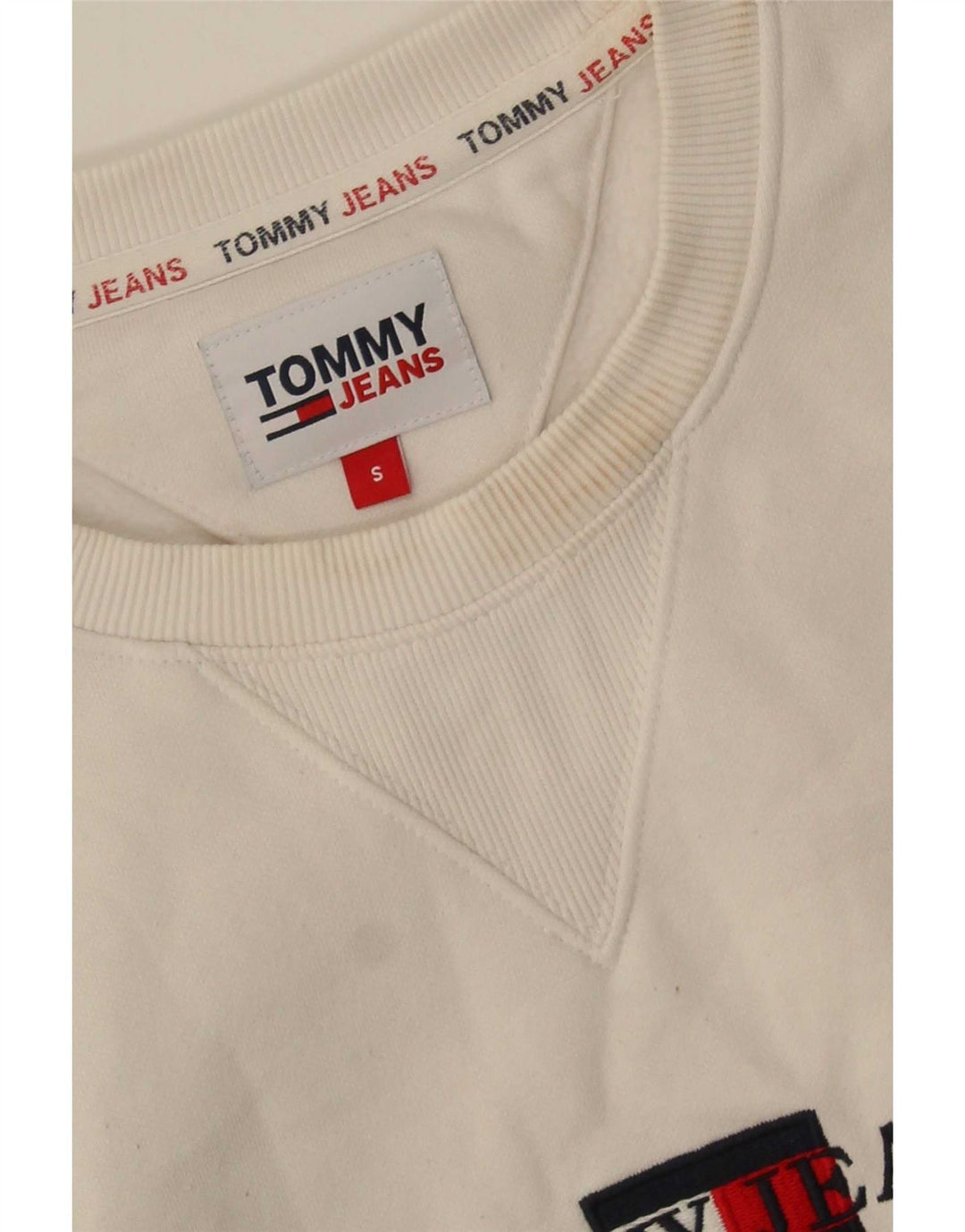 Мужской свитшот с рисунком Tommy Hilfiger, маленький белый хлопковый джемпер