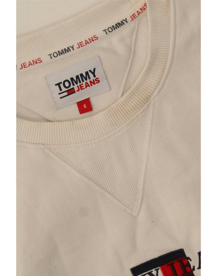 Мужской свитшот с рисунком Tommy Hilfiger, маленький белый хлопковый джемпер