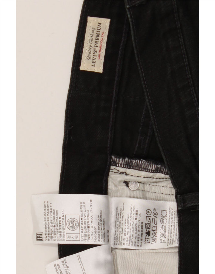 Мужские узкие джинсы Levi's W31 L32, черный хлопок