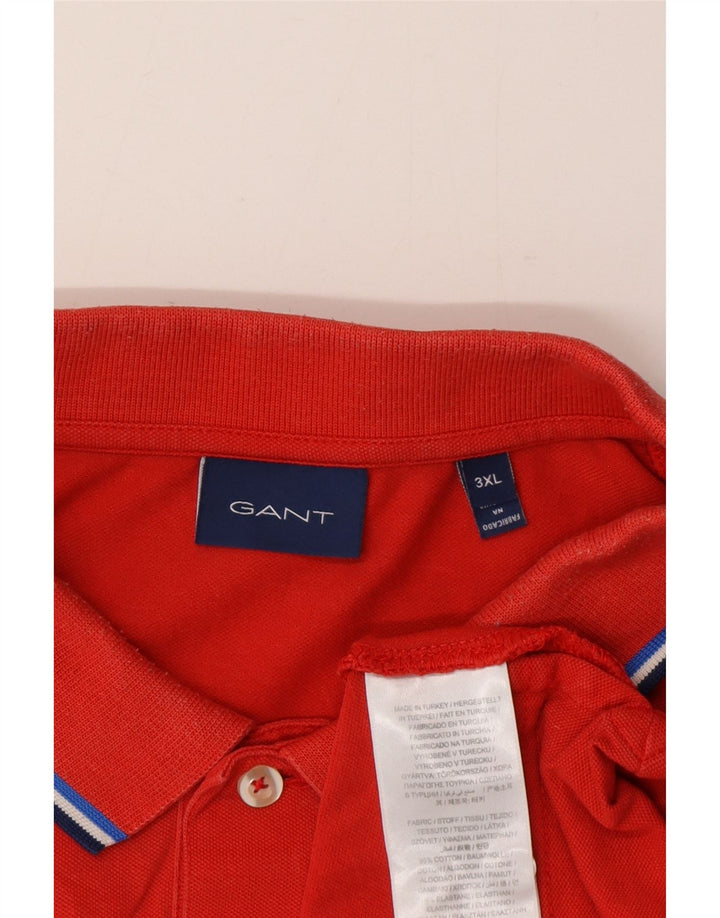 Мужская рубашка-поло Gant 3XL, красный хлопок