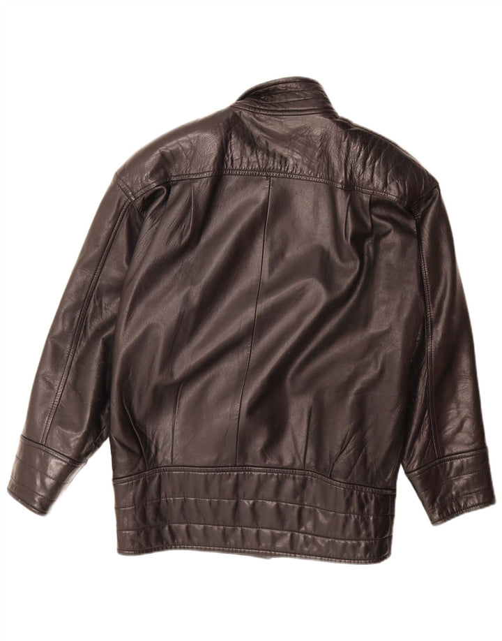 Женская кожаная куртка оверсайз Danier UK 6 XS черная