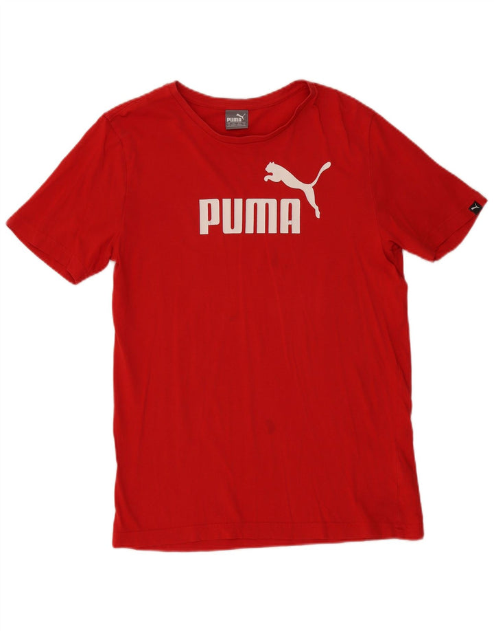 Мужская футболка с рисунком PUMA, маленькая красная