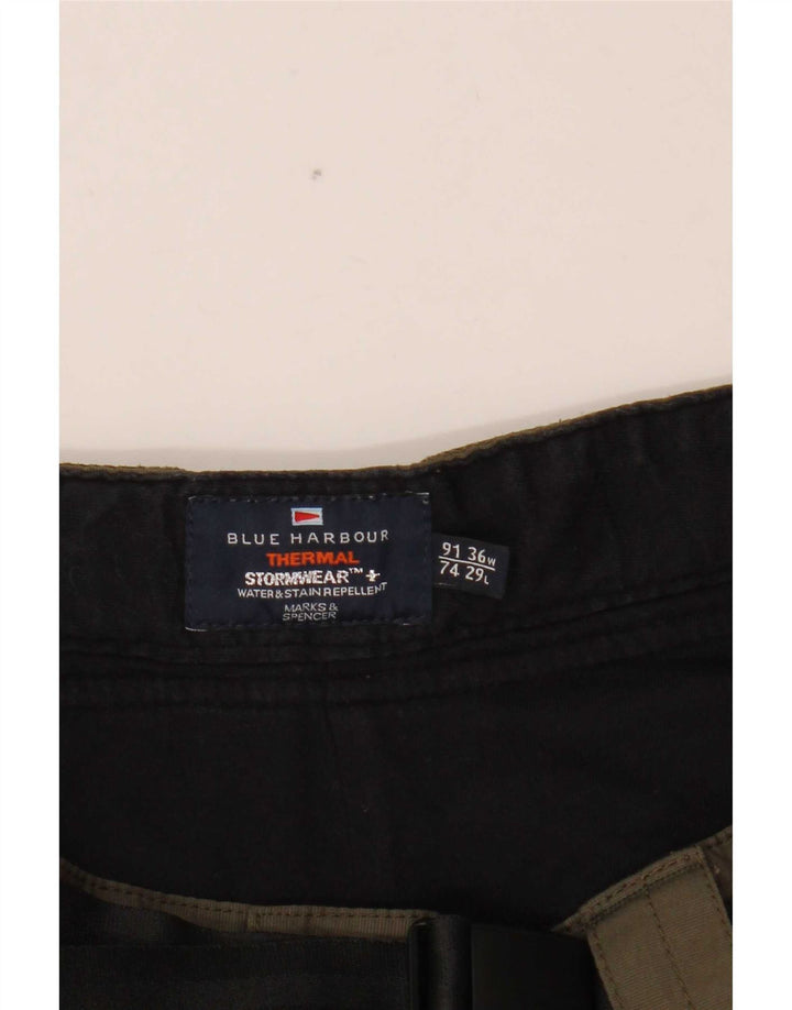Мужские прямые брюки карго Marks & Spencer Blue Harbour W36 L29 хаки