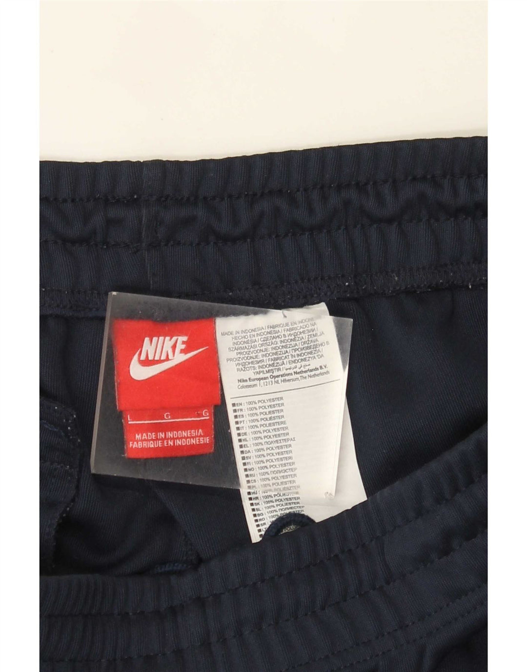 Мужские спортивные брюки Nike, большие темно-синие брюки с цветными блоками, полиэстер
