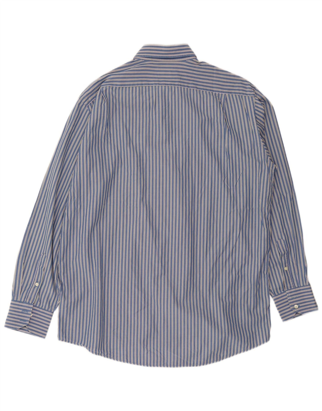 Мужская рубашка LACOSTE, размер 42, хлопок, большая синяя полоска