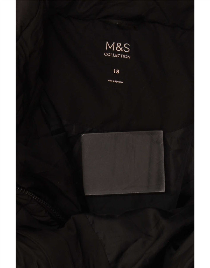 Женская стеганая куртка Marks & Spencer UK 18 XL, черный полиэстер