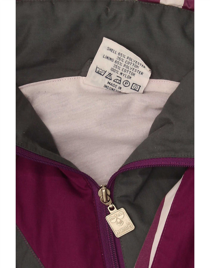 Hummel Мужской пуловер с графическим спортивным костюмом, верхняя куртка 2XL, фиолетовый с цветными блоками