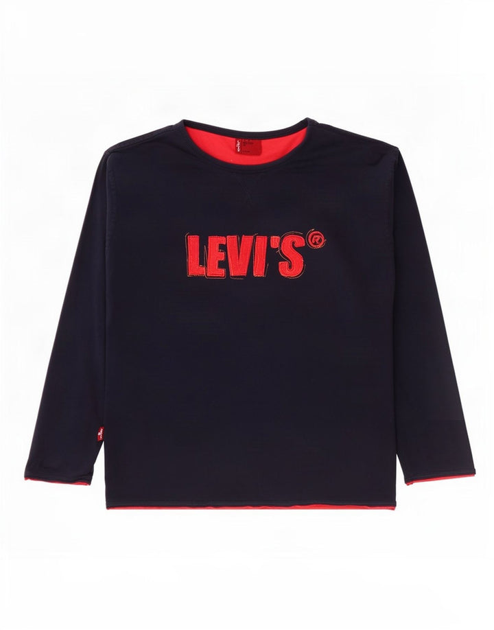 Топ с рисунком Levi's для мальчиков, 9–10 лет, темно-синий