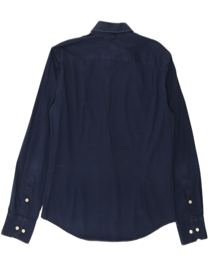 TOMMY HILFIGER Mens Shirt Medium Navy Blue Cotton Vintage Tommy Hilfiger and Second-Hand Tommy Hilfiger from Messina Hembry 