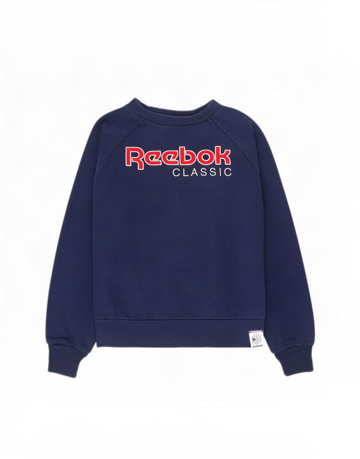 Женский джемпер Reebok Oversized с рисунком UK 12/14, средний, темно-синий