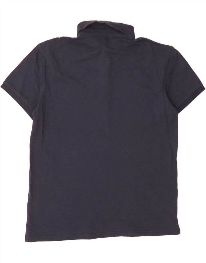 TRUSSARDI Mens Polo Shirt Medium Navy Blue Vintage Trussardi and Second-Hand Trussardi from Messina Hembry 
