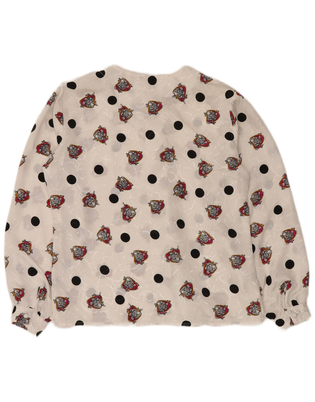 NOTATIONS Женская блузка-рубашка с абстрактным узором UK 16, большой белый полиэстер