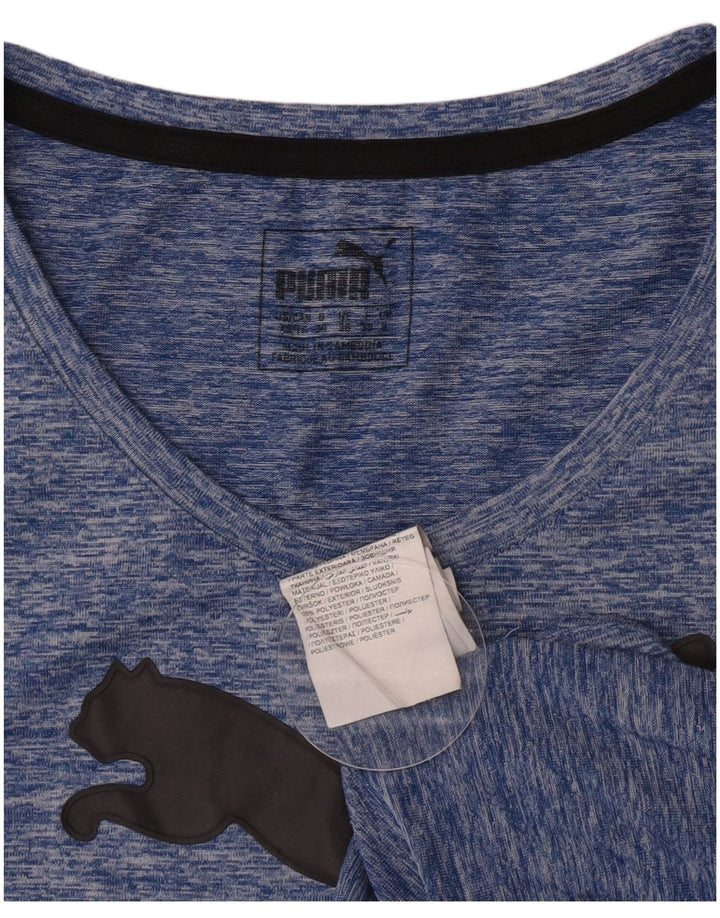 Женская футболка с рисунком Puma Top UK 8, маленький синий полиэстер с крапинками