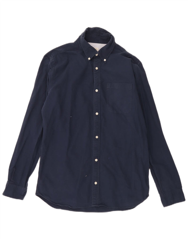 Мужская рубашка Jack & Jones, темно-синяя, хлопковая, большая