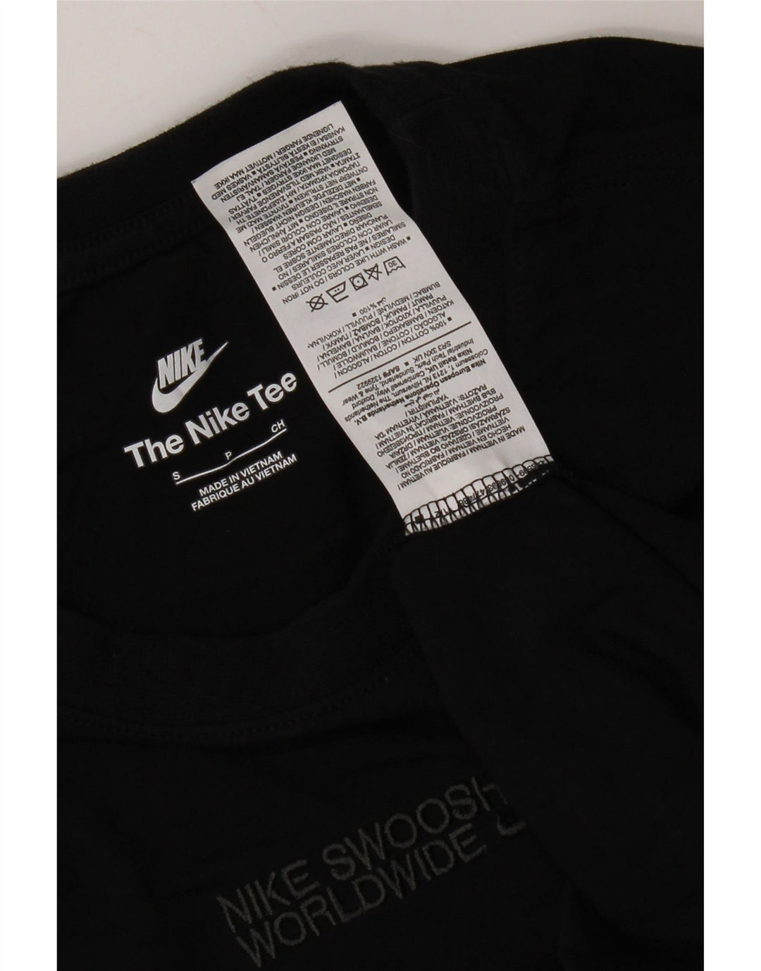 Мужской топ с графическим рисунком Nike, маленький черный хлопок, с длинным рукавом