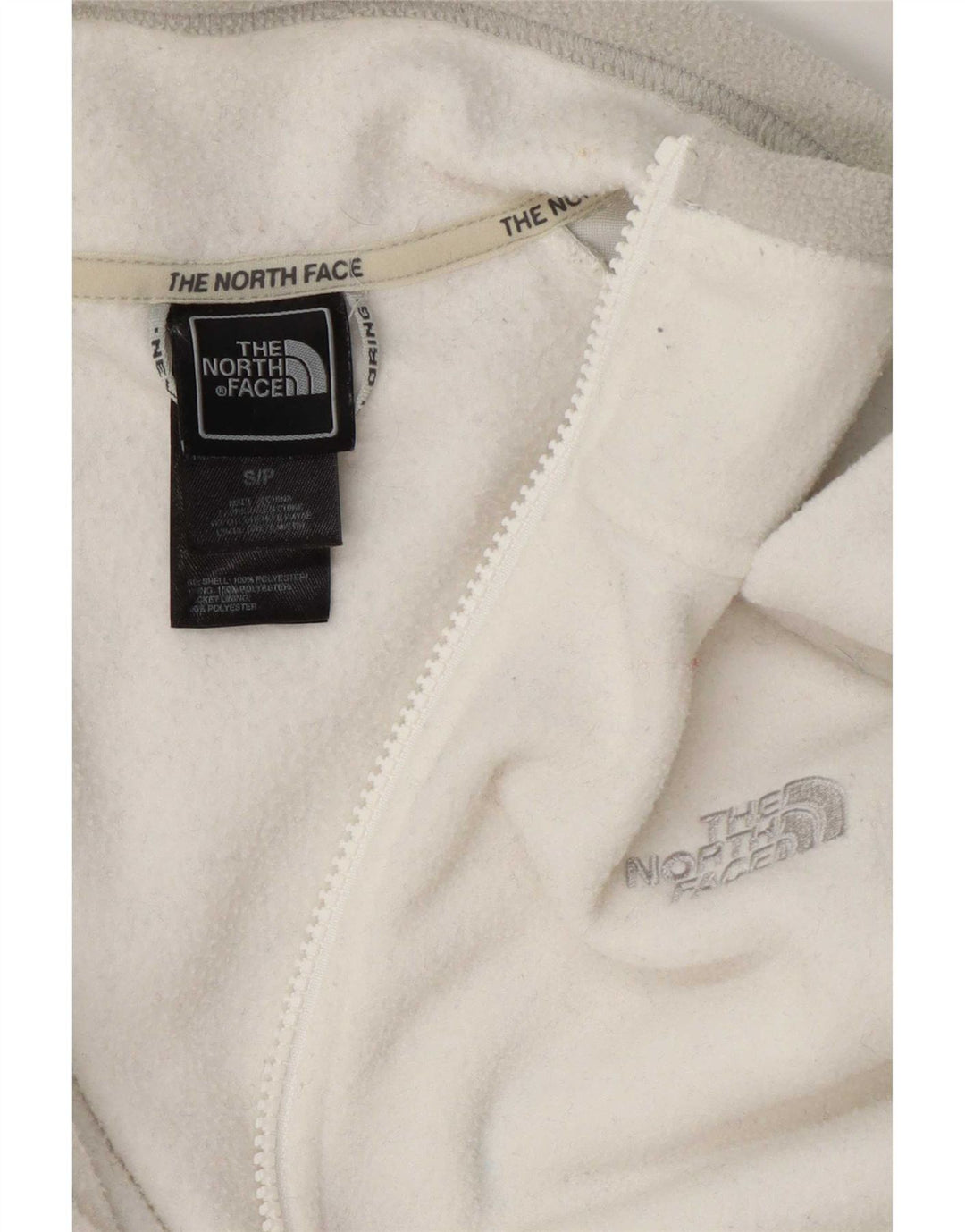 Женская флисовая куртка The North Face UK 10, маленькая белая, полиэстер с цветными блоками