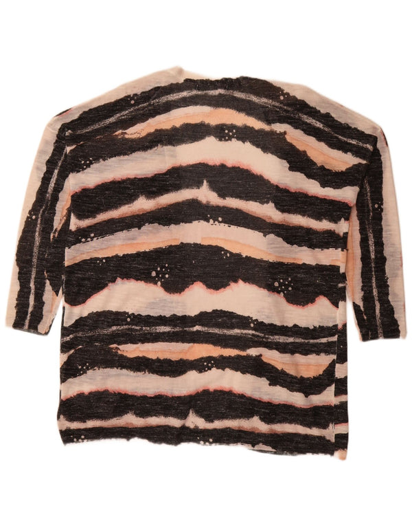 Marks & Spencer Womens 3/4 Sleeve Cardigan Sweater UK 14 Medium Black